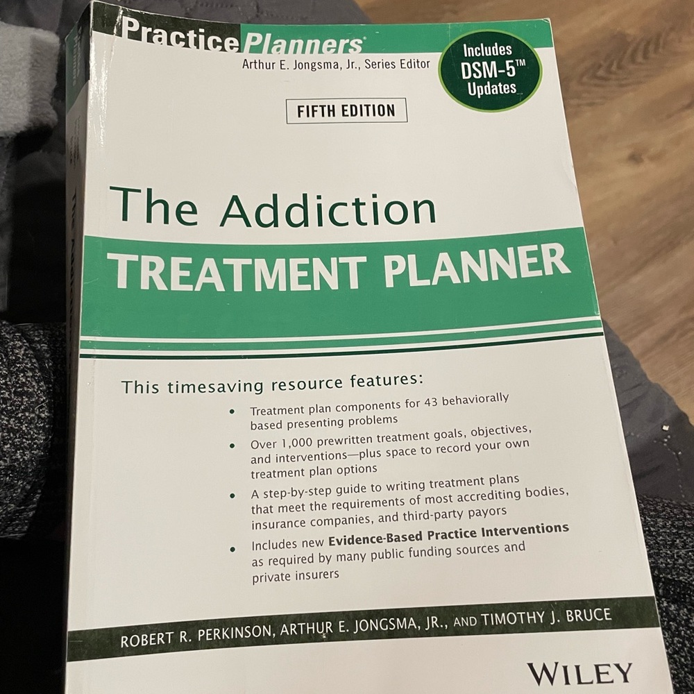 Addictions planer and Addictions notebook for counselling